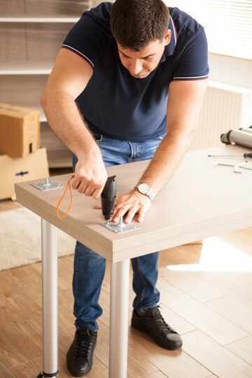 Assembling a desk