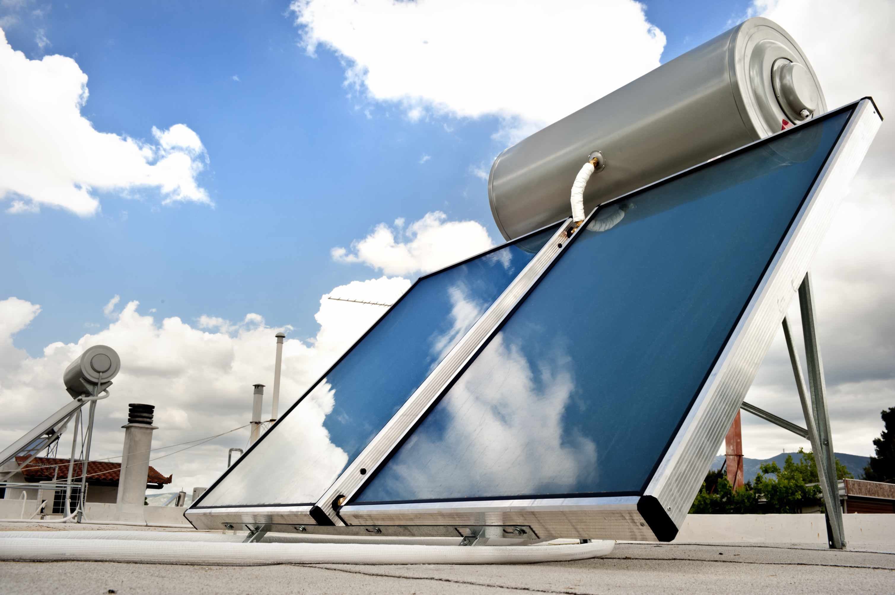 Delivery and installation of solar water heaters